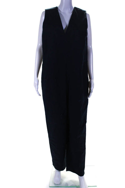 Everlane Womens The Structured Cotton Jumpsuit Navy Size 12