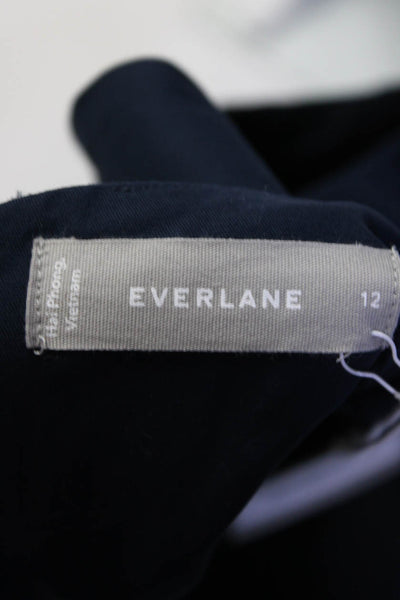 Everlane Womens The Structured Cotton Jumpsuit Navy Size 12