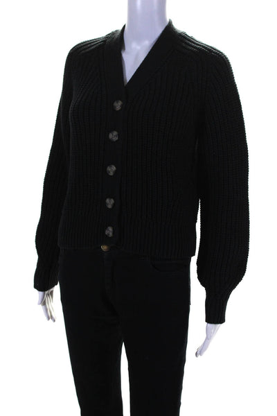 Everlane Womens Black The Texture Cotton Cardigan  Size XS