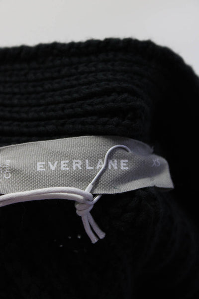 Everlane Womens Black The Texture Cotton Cardigan  Size XS