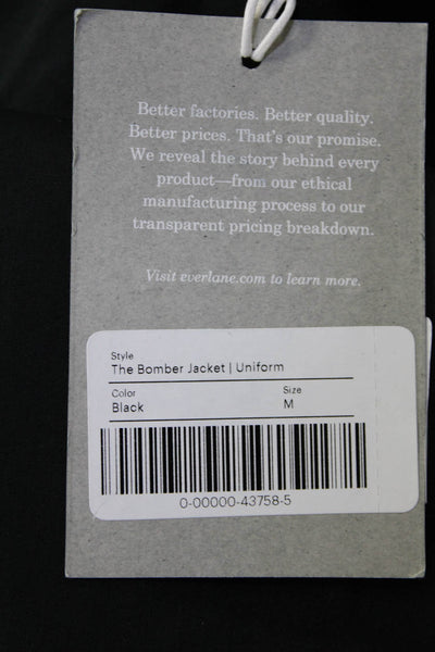 Everlane Mens Black The Bomber Jacket | Uniform  Size M