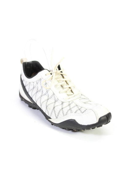 Foot Joy Womens Super Lites Quilted Nylon Leather Trim Golf Cleats White Size 9