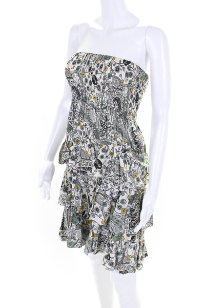 Etoile Isabel Marant Womens Floral Print Dress Multi Colored Size EUR 34