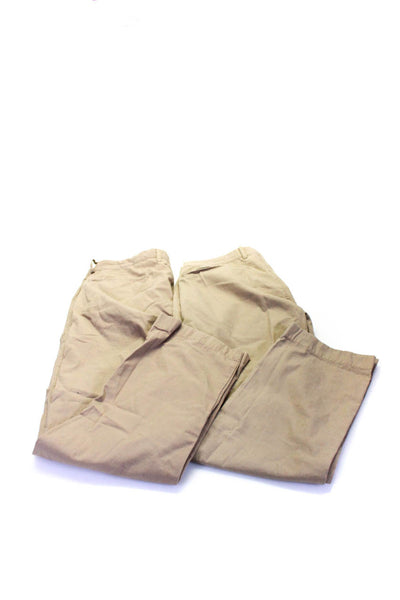 J Crew Men's Flat Front Straight Leg Chino Dress Pant Beige Size 32 Lot 2