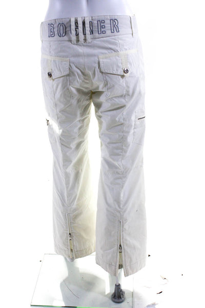 Bogner Women's Mid Rise Bootcut Flare Snow Pants White Size 4