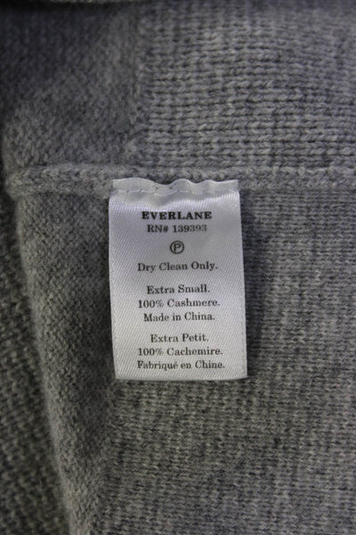 Everlane Women's Cashmere Long Sleeve Pullover Sweater Gray Size XS