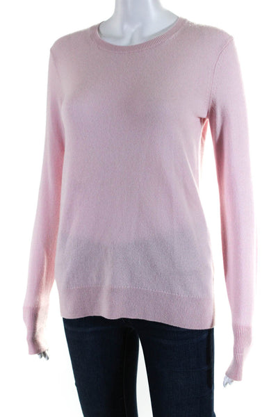 Everlane Womens 100% Cashmere Round Neck Long Sleeved Knit Sweater Pink Size M