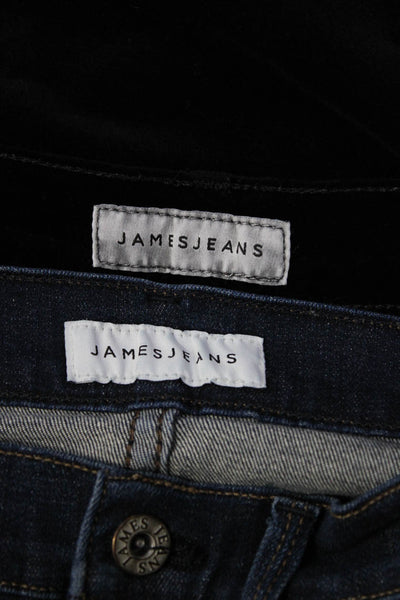 James Jeans Women's Dark Wash High Rise Raw Hem Skinny Jeans Blue Size 27, Lot 2