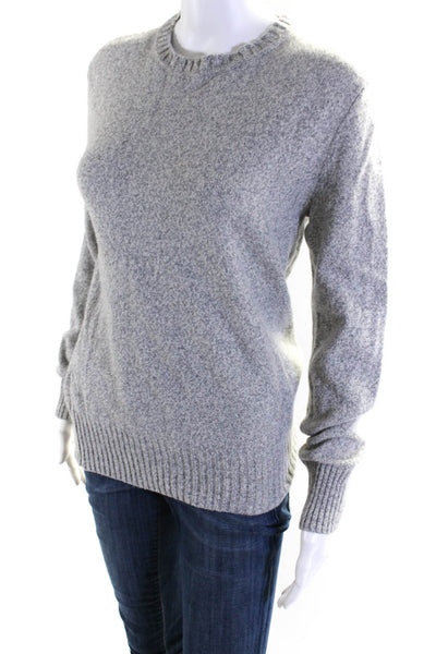 J Crew Womens Crew Neck Long Sleeves Sweater Heather Gray Wool Size Small