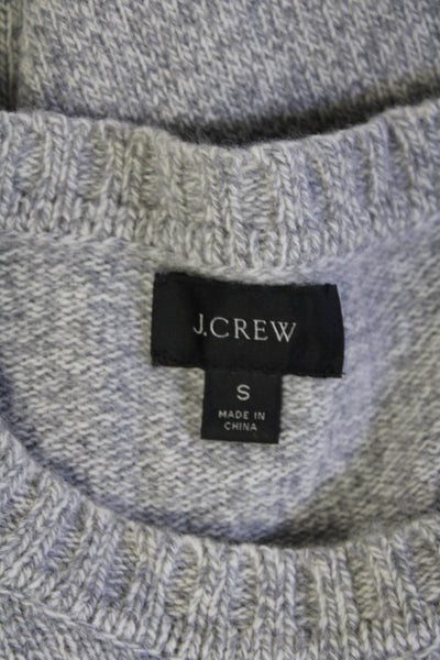 J Crew Womens Crew Neck Long Sleeves Sweater Heather Gray Wool Size Small