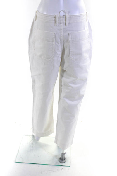 Everlane Womens The Organic Cotton Herringbone Pant  Bone Size 8