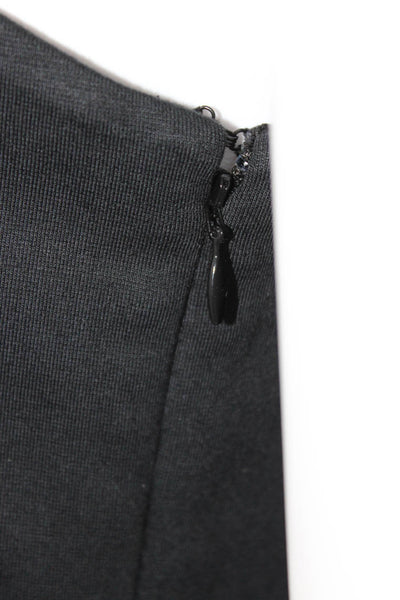 Everlane Womens Cotton Blend Zip Up Strapless Mid-Calf Dress Black Size M