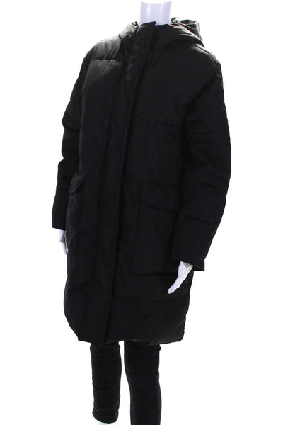 Everlane Womens Black The ReNew Long Puffer  Size M
