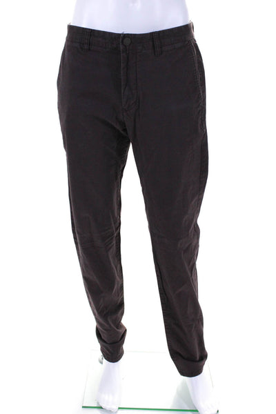 Bonobos Men's Button Closure Flat Front Straight Leg Dress Pant Brown Size 32