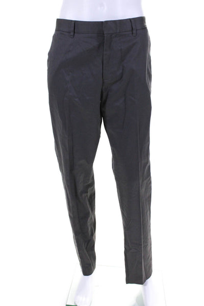 Bonobos Men's Flat Front Hook Closure Straight Leg Chino Dress Pant Gray Size 33