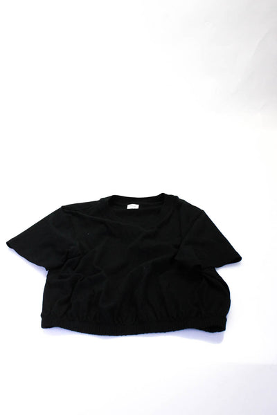 Wilfred Womens Lace Trim Top Tee Shirt Black Size Small Medium Lot 2