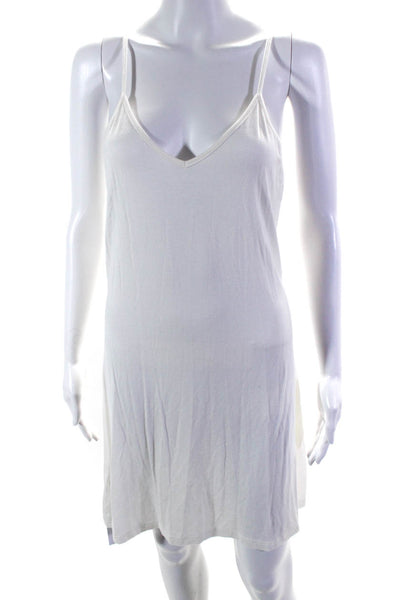 Miss June Womens V-Neck Sleeveless Midi Pullover Tank Top Dress White Size 5