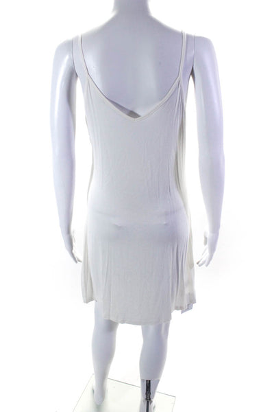 Miss June Womens V-Neck Sleeveless Midi Pullover Tank Top Dress White Size 5