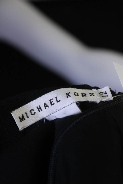 Michael Kors Womens Spaghetti Strap Sleeveless Dress Black Wool Size 12