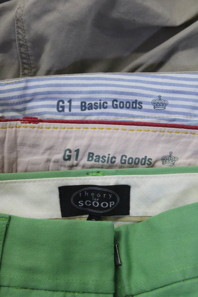 G1 Basic Goods Theory For Scoop Neck Chino Pants Beige Green Cotton Size 2 Lot 3