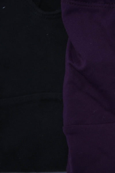 Elisabetta Rogiani Womens Scoop Neck Tank Tops Black Purple Size Small Lot 2