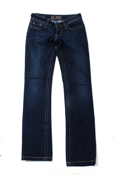 DL1961 Genetic Denim Womens Straight Skinny Leg Jeans Blue Size 24 25 Lot 2