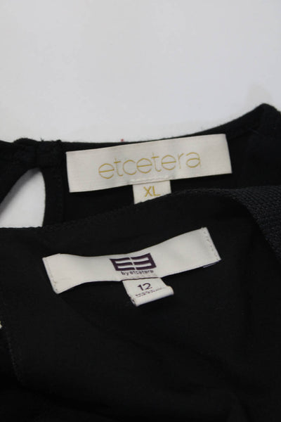 Etcetera Womens Lightweight Tank Top Shift Dress Black Size XL 12 Lot 2