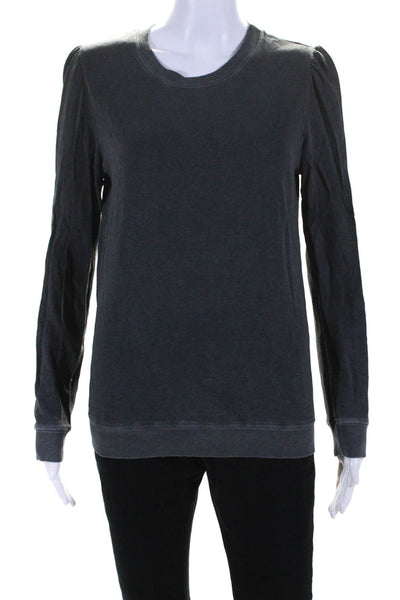 Amo Womens Crew Neck Pullover Sweater Sweatshirt Gray Size Small