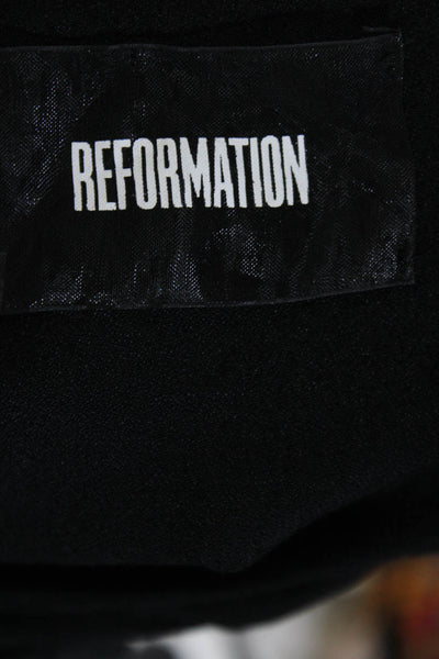 Reformation Women's Off the Shoulder A-line Shift Dress Black Size 10