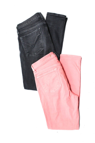 Hudson J Brand Womens Cotton Denim Skinny Capri Jeans Gray Pink Size 27 Lot 2