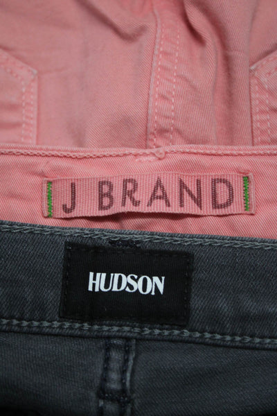 Hudson J Brand Womens Cotton Denim Skinny Capri Jeans Gray Pink Size 27 Lot 2