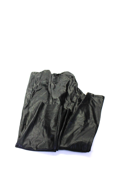 Commando Wilfred Free Womens Faux Leather Leggings Black Size Medium Large Lot 2
