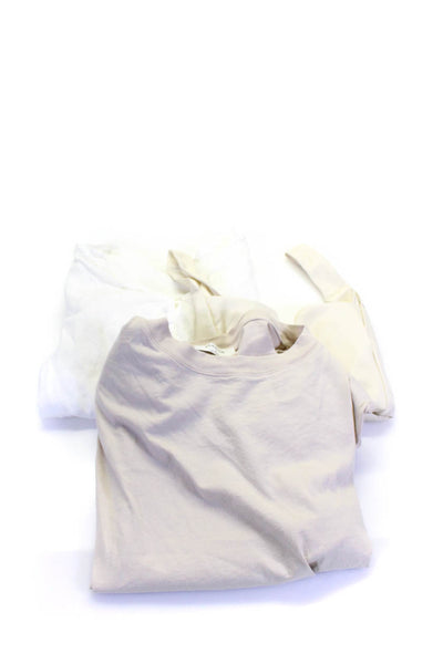 Babaton Hartford Lucy Paris Womens Faux Leather Top Shirts White 2 Medium Lot 3
