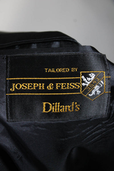 Joseph & Feiss Mens Dark Navy Striped Two Button Long Sleeve Blazer Size 40