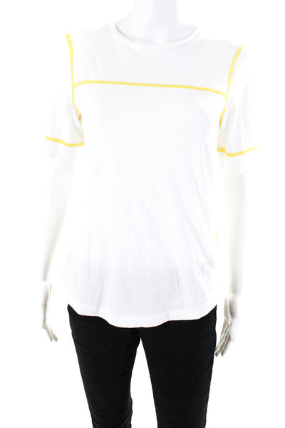 Marc By Marc Jacobs Womens Cotton Jersey Knit Crew Neck Tee T-Shirt White Size S