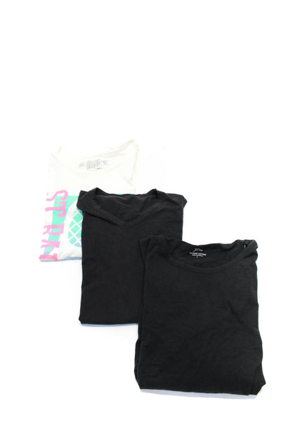 Retro Brand J Crew Calvin Klein Womens Tee Shirts Black White Medium Large Lot 3