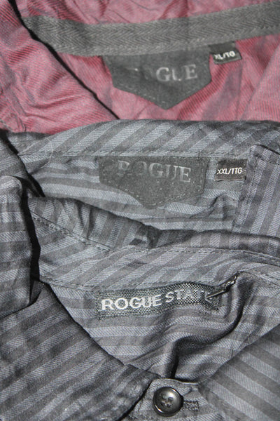 Rogue Mens Button Up Dress Shirts Red Size XL XXL Lot 3