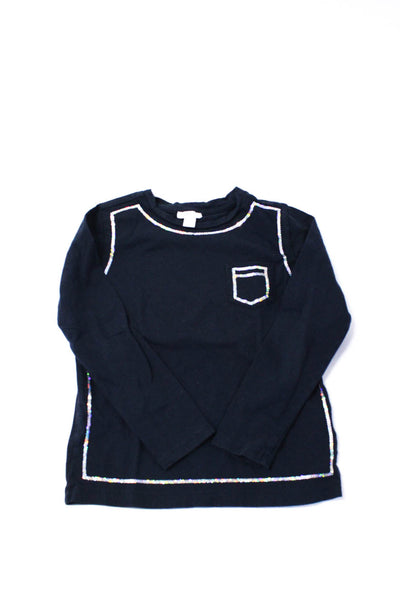 Crewcuts Girls Crewneck Long Sleeves Glitter Basic T-Shirt Blue Size S Lot 3