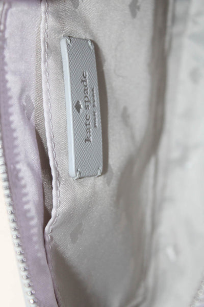 Kate Spade Women's Zip Closure Glitter Pockets Crossbody Handbag Gray Size M