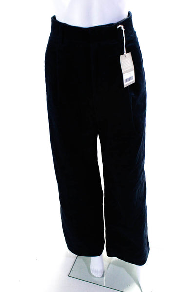 Everlane Womens Navy The Corduroy Way High® Drape Pant   Size 6