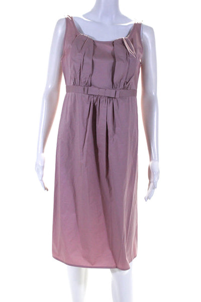 Moschino Cheap & Chic Womens Scoop Neck Pleated Sleeveless Dress Pink Size 10