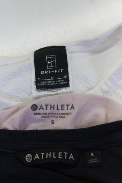 Athleta Nike Womens Sleeveless Activewear Tank Tops Pink White Size S M Lot 3