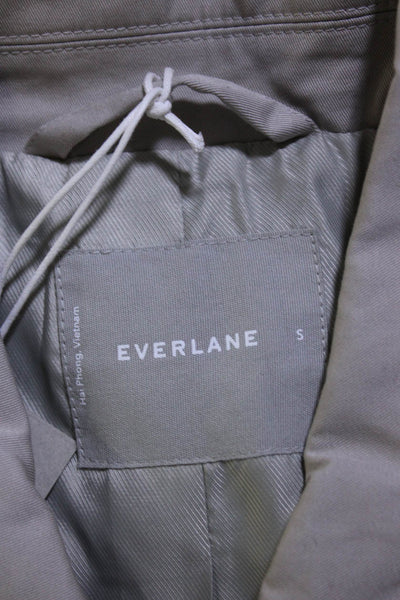 Everlane Womens Stone The Long Mac Coat  Size S