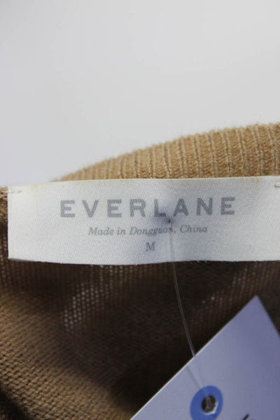 Everlane Womens Thin Knit Crew Neck Pullover Sweater Brown Size Medium