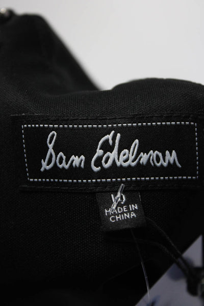 Sam Edelman Women's V-Neck Sleeveless A-Line Midi Dress Black Size 10