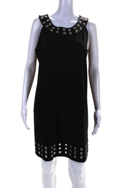 Michael Michael Kors Women's Sleeveless Studs A-Line Mini Dress Black Size 8