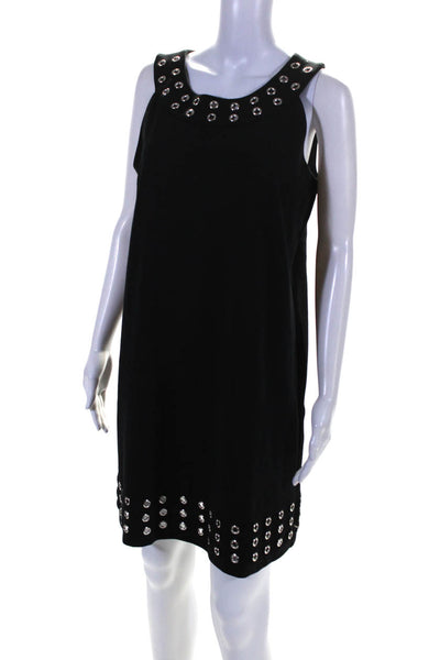 Michael Michael Kors Women's Sleeveless Studs A-Line Mini Dress Black Size 8