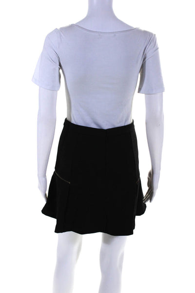 Michael Michael Kors Women's Zip Closure Flare Mini Skirt Black Size 6