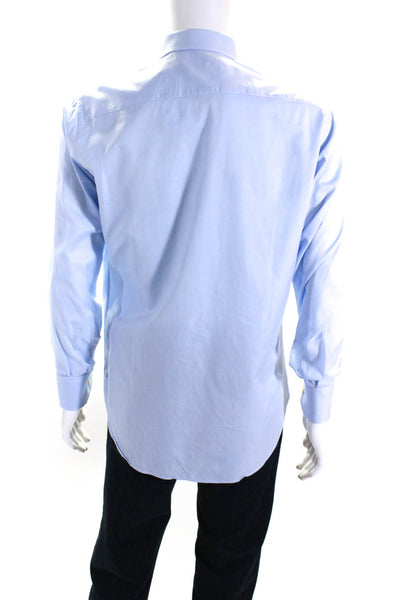 Eredi Pisano Men's Long Sleeves Button Down Casual Shirt Light Blue Size 15