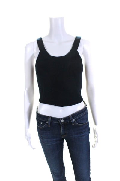 Toccin Womens Stretch Knit Tank Top Navy Blue Size Extra Small